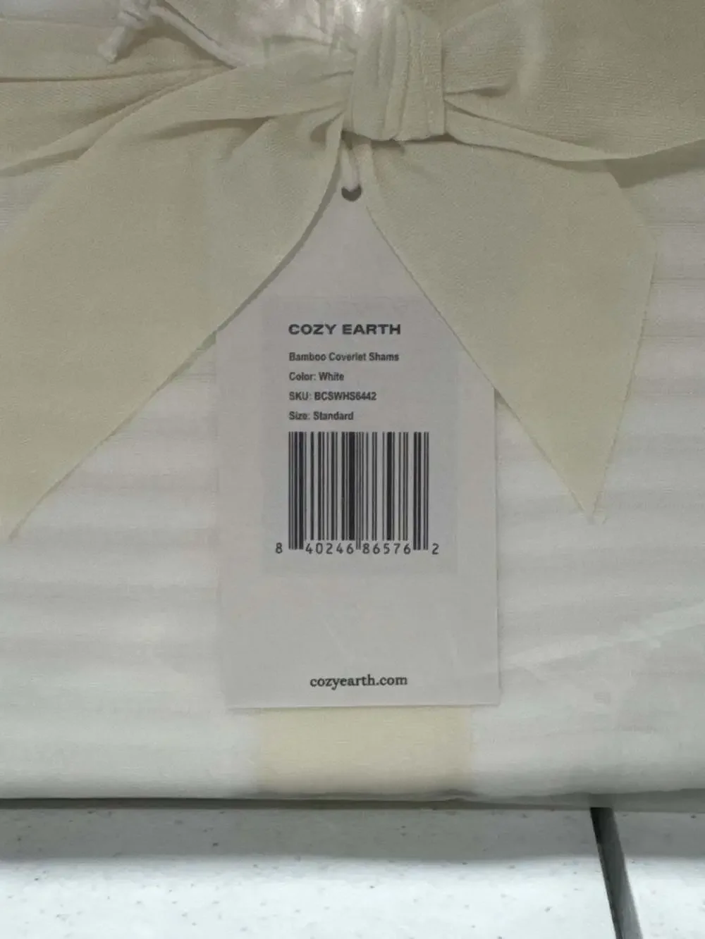 Cozy Earth Bamboo Coverlet Standard Shams in White